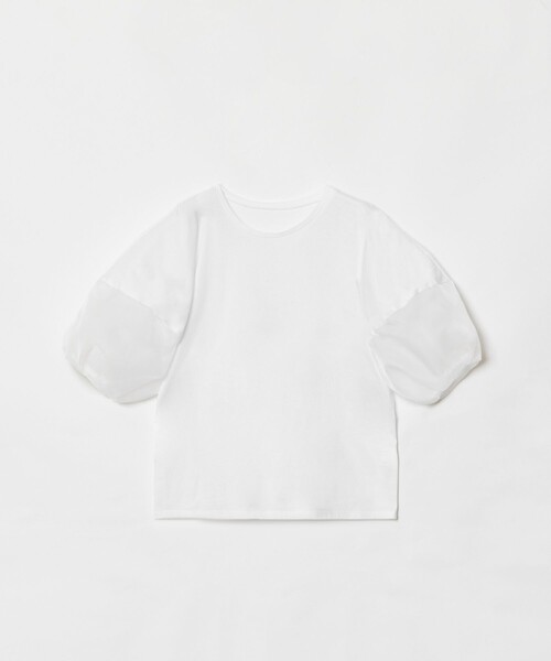 allureville（アルアバイル）の「シアーランタンスリーブカットソー（Tシャツ/カットソー・レディース・ブラック/オフホワイト・2）」の17枚目の写真