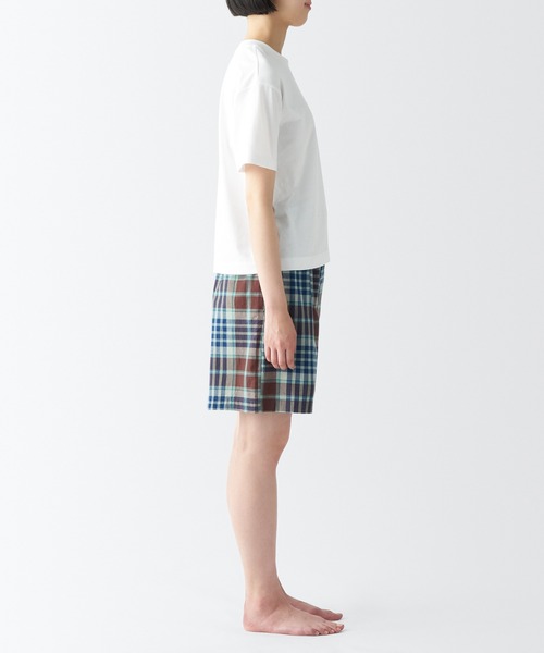 セール】婦人 マドラスチェック ハーフパンツ（ルームウェア