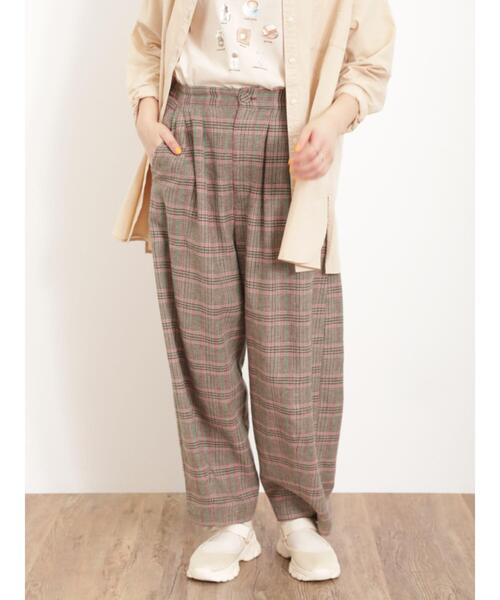 Samansa Mos2(サマンサ モスモス)の「【UVカット】ぽわんとマイペースパンツ(その他パンツ・レディース・ベージュ/ピンク/オフホワイト/ブラック・F)」の1枚目の写真