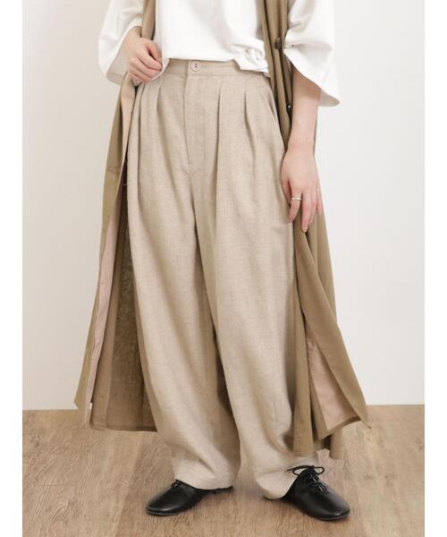 Samansa Mos2(サマンサ モスモス)の「【UVカット】ぽわんとマイペースパンツ(その他パンツ・レディース・ベージュ/ピンク/オフホワイト/ブラック・F)」の8枚目の写真