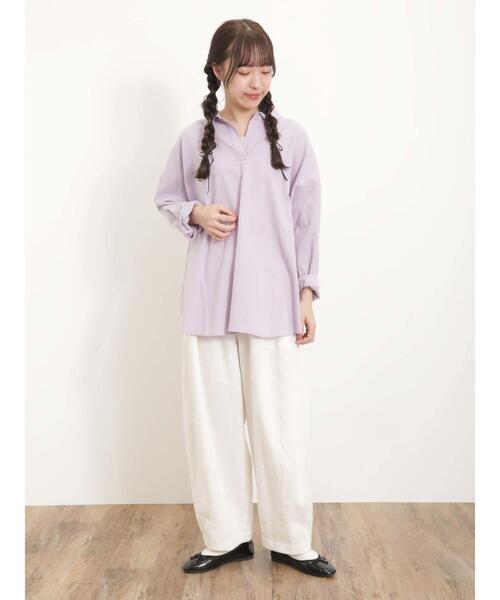 Samansa Mos2(サマンサ モスモス)の「【UVカット】ぽわんとマイペースパンツ(その他パンツ・レディース・ベージュ/ピンク/オフホワイト/ブラック・F)」の19枚目の写真