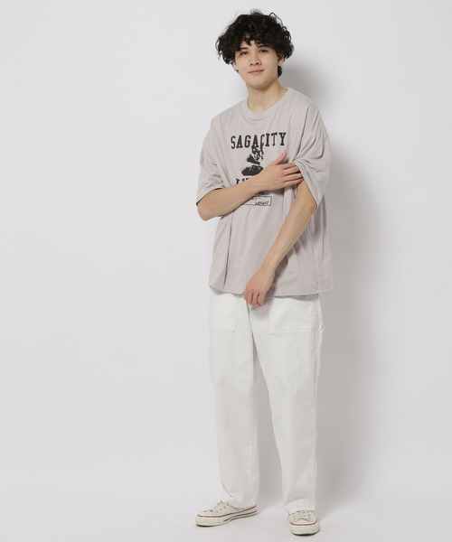 niko and...(ニコアンド)の「【UNISEX】アニマルパターンリバーシブルTシャツ(Tシャツ/カットソー・メンズ・ライトグリーン/ネイビー/ラベンダー/アイボリー・MEDIUM/LARGE)」の14枚目の写真