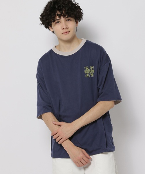 niko and...(ニコアンド)の「【UNISEX】アニマルパターンリバーシブルTシャツ(Tシャツ/カットソー・メンズ・ライトグリーン/ネイビー/ラベンダー/アイボリー・MEDIUM/LARGE)」の16枚目の写真