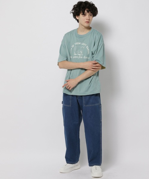 niko and...(ニコアンド)の「【UNISEX】アニマルパターンリバーシブルTシャツ(Tシャツ/カットソー・メンズ・ライトグリーン/ネイビー/ラベンダー/アイボリー・MEDIUM/LARGE)」の17枚目の写真