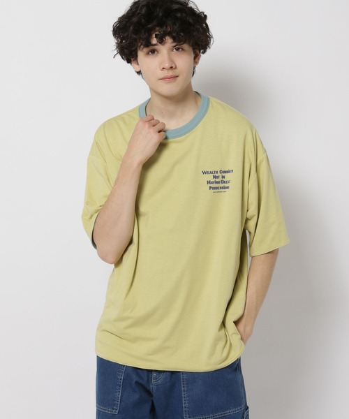 A LOVE MOVEMENT リバーシブル　グリーン Tシャツ A LOVE MOVEMENT リバーシブル グリーン Tシャツ