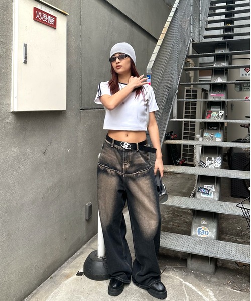 WHO'S WHO gallery(フーズフーギャラリー)の「【SLOPPY/スロッピー】ハートラインTEE(Tシャツ/カットソー・レディース・グレー/オフホワイト/ブラック/レッド/ネイビー/レッド系その他/ブラック系その他/ブルー系その他/カーキ・FREE)」の15枚目の写真