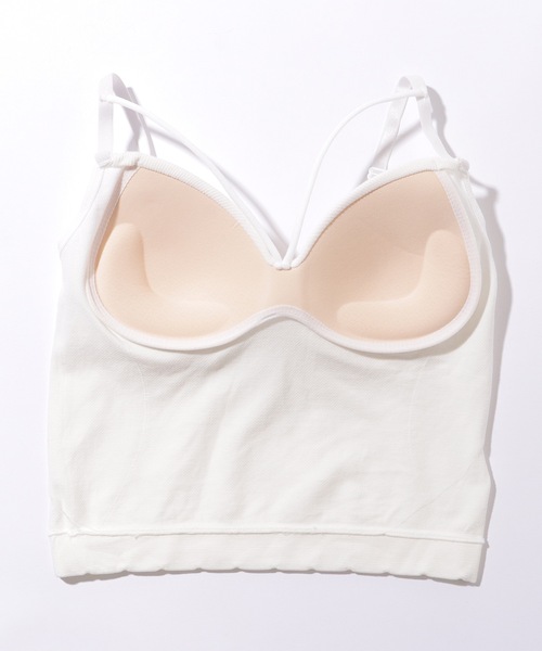Lace Ladies(レースレディース)の「ソリッドカラー コンパクト カップ付き リブ キャミソール(キャミソール・レディース・グレー/ブラック/ブラウン/ホワイト・FREE)」の15枚目の写真