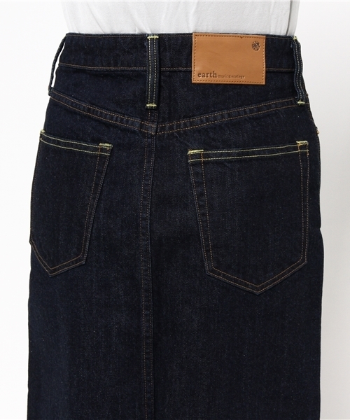 earth music&ecology（アースミュージックアンドエコロジー）の「デニムタイトスカート（デニムスカート・レディース・インディゴブルー/ライトインディゴブルー・MEDIUM/SMALL/LARGE）」の7枚目の写真
