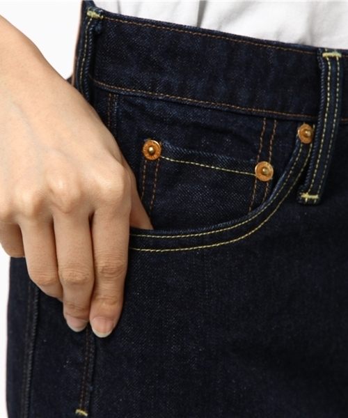 earth music&ecology（アースミュージックアンドエコロジー）の「デニムタイトスカート（デニムスカート・レディース・インディゴブルー/ライトインディゴブルー・MEDIUM/SMALL/LARGE）」の8枚目の写真