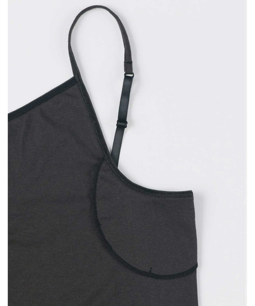 une nana cool（ウンナナクール）の「オーガニックコットン 汗とりパッド付きキャミソール（インナーウェア/肌着・レディース・モカ/ブラック/ライトベージュ・LL/L/M）」の5枚目の写真