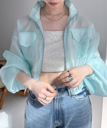 EPIMI E'PIMMY | ショート丈シアースタンドブルゾン(シャツ/ブラウス)