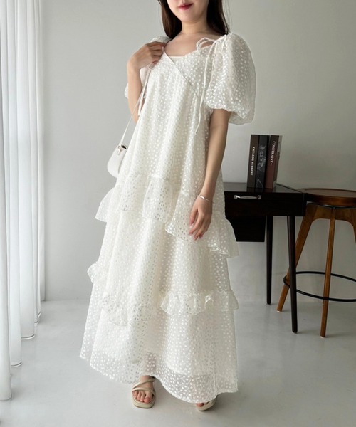 フリルティアードワンピース（ワンピース）｜one after another NICE