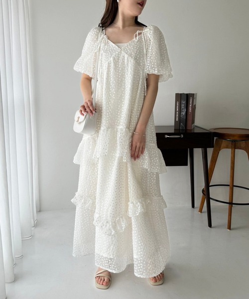 フリルティアードワンピース（ワンピース）｜one after another NICE