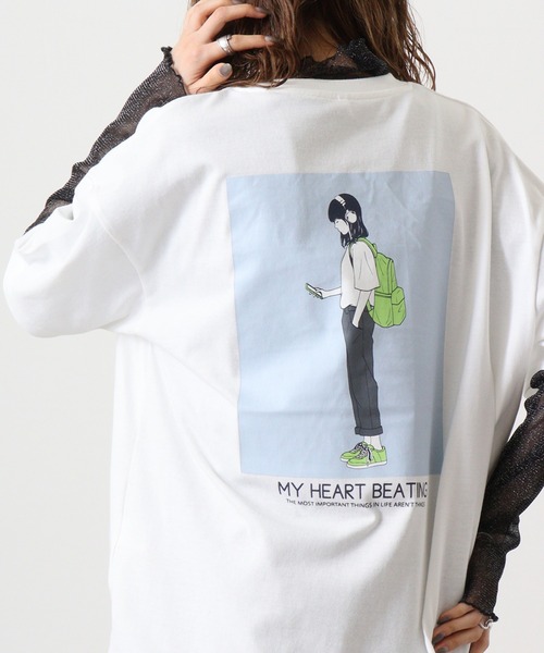 FUNALIVE（ファンアライブ）の「天竺 EMOﾌﾟﾘﾝﾄTｼｬﾂ 半袖（Tシャツ/カットソー・メンズ・グレー系2/ホワイト系1/ホワイト系3/ホワイト系2/グレー系1/ブラック系3/ブラック系2/ブラック系1/グレー系3・L/M/XL）」の3枚目の写真