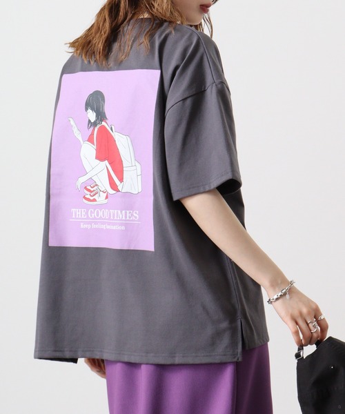 FUNALIVE（ファンアライブ）の「天竺 EMOﾌﾟﾘﾝﾄTｼｬﾂ 半袖（Tシャツ/カットソー・メンズ・グレー系2/ホワイト系1/ホワイト系3/ホワイト系2/グレー系1/ブラック系3/ブラック系2/ブラック系1/グレー系3・L/M/XL）」の7枚目の写真