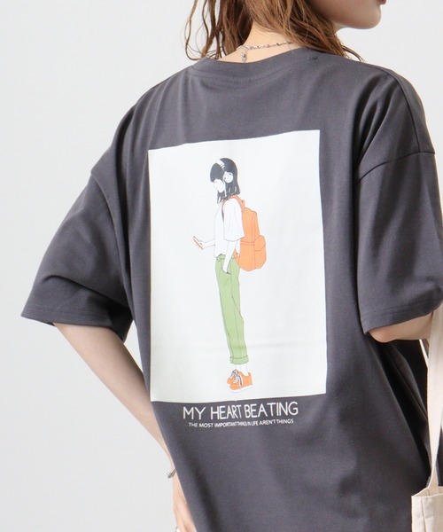 FUNALIVE（ファンアライブ）の「天竺 EMOﾌﾟﾘﾝﾄTｼｬﾂ 半袖（Tシャツ/カットソー・メンズ・グレー系2/ホワイト系1/ホワイト系3/ホワイト系2/グレー系1/ブラック系3/ブラック系2/ブラック系1/グレー系3・L/M/XL）」の9枚目の写真