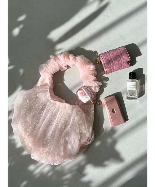 dazzlin（ダズリン）の「オーガンチュールBAG（ハンドバッグ・レディース・ブラック/グレー/オフホワイト/ピンク/ブルー/グリーン/アイボリー・FREE）」の7枚目の写真