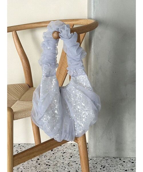 dazzlin（ダズリン）の「オーガンチュールBAG（ハンドバッグ・レディース・ブラック/グレー/オフホワイト/ピンク/ブルー/グリーン/アイボリー・FREE）」の6枚目の写真