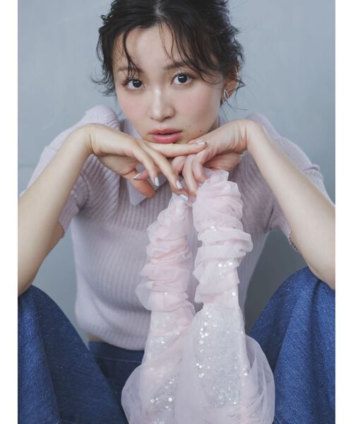 dazzlin（ダズリン）の「オーガンチュールBAG（ハンドバッグ・レディース・ブラック/グレー/オフホワイト/ピンク/ブルー/グリーン/アイボリー・FREE）」の9枚目の写真