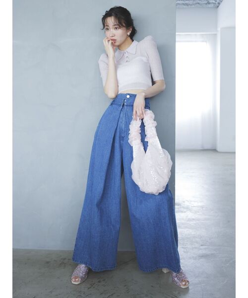 dazzlin（ダズリン）の「オーガンチュールBAG（ハンドバッグ・レディース・ブラック/グレー/オフホワイト/ピンク/ブルー/グリーン/アイボリー・FREE）」の10枚目の写真