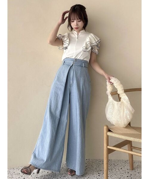 dazzlin（ダズリン）の「オーガンチュールBAG（ハンドバッグ・レディース・ブラック/グレー/オフホワイト/ピンク/ブルー/グリーン/アイボリー・FREE）」の12枚目の写真