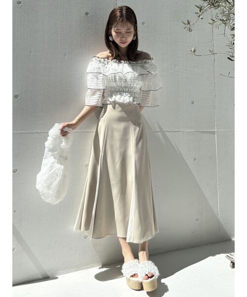 dazzlin（ダズリン）の「オーガンチュールBAG（ハンドバッグ・レディース・ブラック/グレー/オフホワイト/ピンク/ブルー/グリーン/アイボリー・FREE）」の13枚目の写真