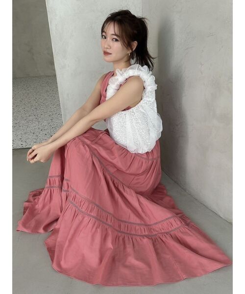 dazzlin（ダズリン）の「オーガンチュールBAG（ハンドバッグ・レディース・ブラック/グレー/オフホワイト/ピンク/ブルー/グリーン/アイボリー・FREE）」の14枚目の写真