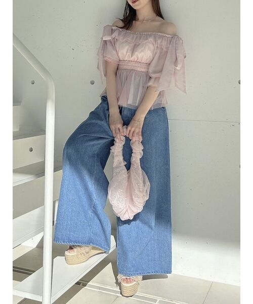 dazzlin（ダズリン）の「オーガンチュールBAG（ハンドバッグ・レディース・ブラック/グレー/オフホワイト/ピンク/ブルー/グリーン/アイボリー・FREE）」の17枚目の写真