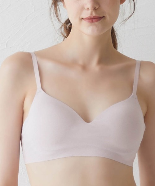 GUNZE(グンゼ)の「KIREILABO/キレイラボ ノンワイヤーブラジャー 接触冷感でひんやり Fitte COOL(ブラジャー・レディース・ブラウン系その他/ブラック/ライトブルー/グレー系その他/ベージュ・LARGE/MEDIUM/X-LARGE)」の2枚目の写真