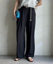 DouDou | 接触冷感ワイドパンツ(スラックス)