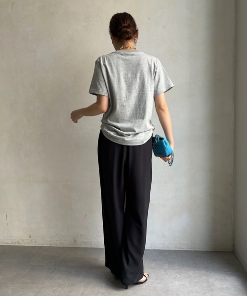 DouDou（ドゥドゥ）の「接触冷感ワイドパンツ（スラックス・レディース・オレンジ/チャコールグレー/ブラック/ベージュ・FREE）」の18枚目の写真