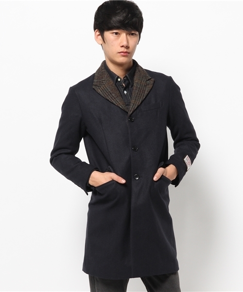 SEVENDAYS=SUNDAY(セブンデイズサンデイ)の「HARRISSツカイ チェスターコート(ピーコート・メンズ・キャメル/ネイビー/チャコールグレー・MEDIUM/SMALL/LARGE)」の15枚目の写真