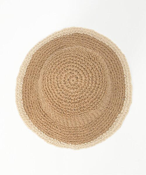 LBC(エルビーシー)の「ライン配色ペーパーハット(ハット・レディース・ベージュ/チャコール・FREE)」の13枚目の写真