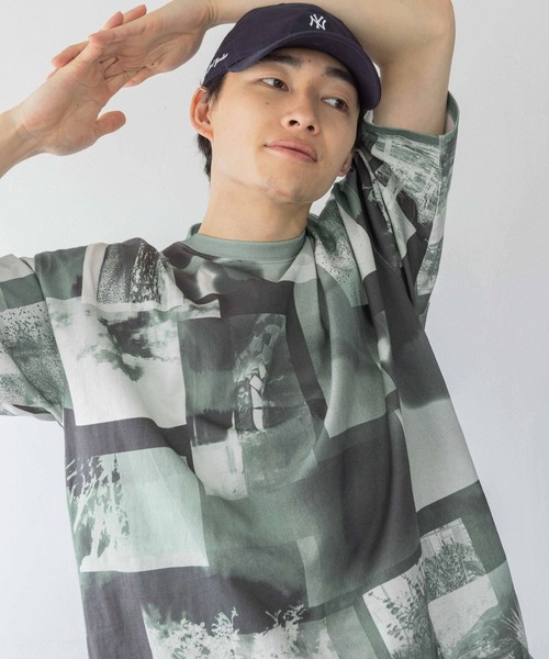 LOWRYS FARM(ローリーズファーム)の「フォトコラージュTSS 120681(Tシャツ/カットソー・メンズ・ホワイト/オレンジ/ネイビー/グリーン・MEDIUM/LARGE)」の3枚目の写真
