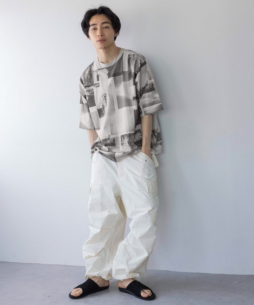 LOWRYS FARM(ローリーズファーム)の「フォトコラージュTSS 120681(Tシャツ/カットソー・メンズ・ホワイト/オレンジ/ネイビー/グリーン・MEDIUM/LARGE)」の5枚目の写真