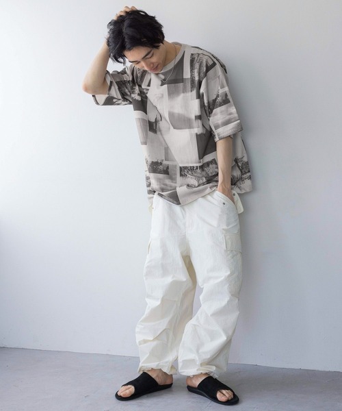 LOWRYS FARM(ローリーズファーム)の「フォトコラージュTSS 120681(Tシャツ/カットソー・メンズ・ホワイト/オレンジ/ネイビー/グリーン・MEDIUM/LARGE)」の6枚目の写真