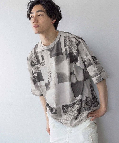LOWRYS FARM(ローリーズファーム)の「フォトコラージュTSS 120681(Tシャツ/カットソー・メンズ・ホワイト/オレンジ/ネイビー/グリーン・MEDIUM/LARGE)」の9枚目の写真
