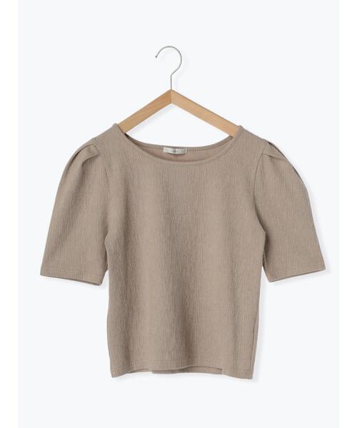 so4u(ソーフォーユー)の「変形テレコカットソー(Tシャツ/カットソー・レディース・キナリ/ベージュ・F)」の2枚目の写真