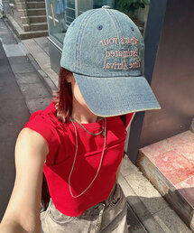 デニム刺繍キャップ