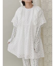 merry jenny | flower dot ティアードミニワンピース(ワンピース)