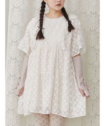 merry jenny | flower dot ティアードミニワンピース(ワンピース)