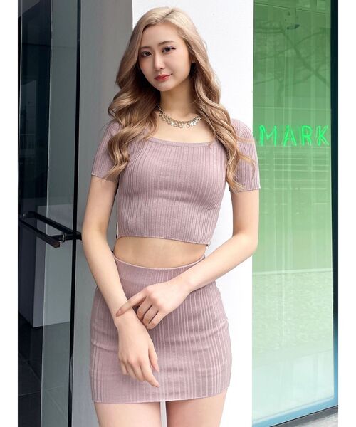 GYDA（ジェイダ）の「【SETUP着用可】サイドラインニットスカートライクショートパンツ（スカート・レディース・ピンク/グレー/ブラック・FREE）」の10枚目の写真