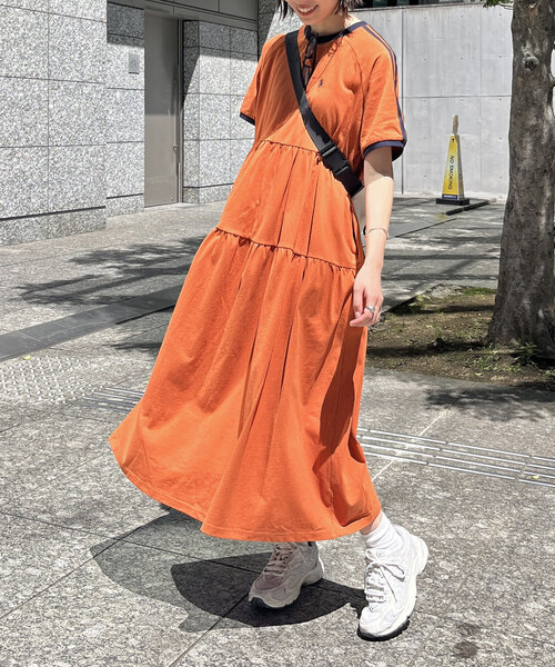 U.S. POLO ASSN.（ユーエスポロアッスン）の「【U.S. POLO ASSN.】天竺ワンピース（ワンピース・レディース・グレー/ネイビー/オレンジ/ブラック・FREE）」の4枚目の写真