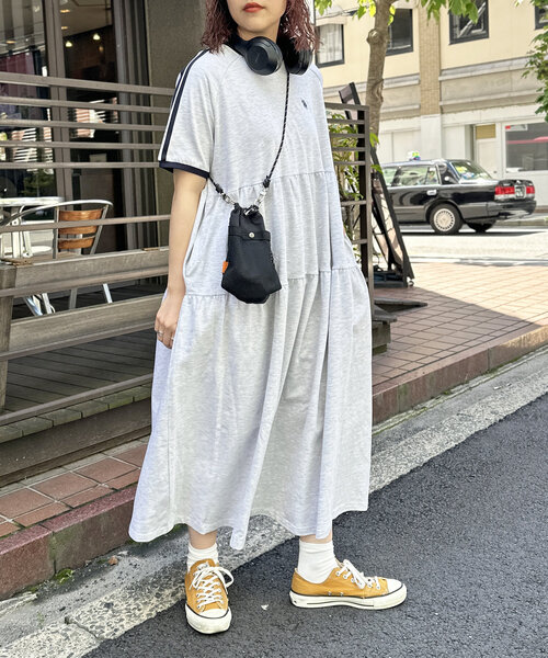 U.S. POLO ASSN.（ユーエスポロアッスン）の「【U.S. POLO ASSN.】天竺ワンピース（ワンピース・レディース・グレー/ネイビー/オレンジ/ブラック・FREE）」の5枚目の写真