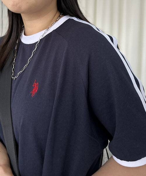U.S. POLO ASSN.（ユーエスポロアッスン）の「【U.S. POLO ASSN.】天竺ワンピース（ワンピース・レディース・グレー/ネイビー/オレンジ/ブラック・FREE）」の16枚目の写真