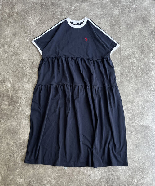 U.S. POLO ASSN.（ユーエスポロアッスン）の「【U.S. POLO ASSN.】天竺ワンピース（ワンピース・レディース・グレー/ネイビー/オレンジ/ブラック・FREE）」の20枚目の写真