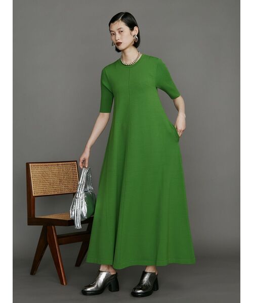 UN3D.（アンスリード）の「BACK OPEN TENT KNIT OP / バックオープン