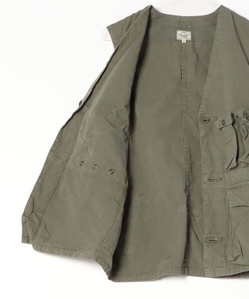 GOLD（ゴールド）の「東洋エンタープライズ GOLD / ゴールド：COTTON WEATHER CLOTH C-1 VEST：24A-GL15473[MUS]（ベスト・メンズ・オリーブ・S/M）」の3枚目の写真