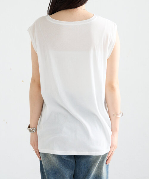 mystic（ミスティック）の「ノースリPHOTO Tシャツ（Tシャツ/カットソー・レディース・ピンク/オフホワイト・FREE）」の11枚目の写真