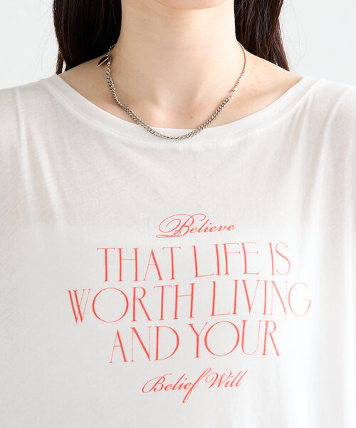 mystic（ミスティック）の「ノースリPHOTO Tシャツ（Tシャツ/カットソー・レディース・ピンク/オフホワイト・FREE）」の12枚目の写真